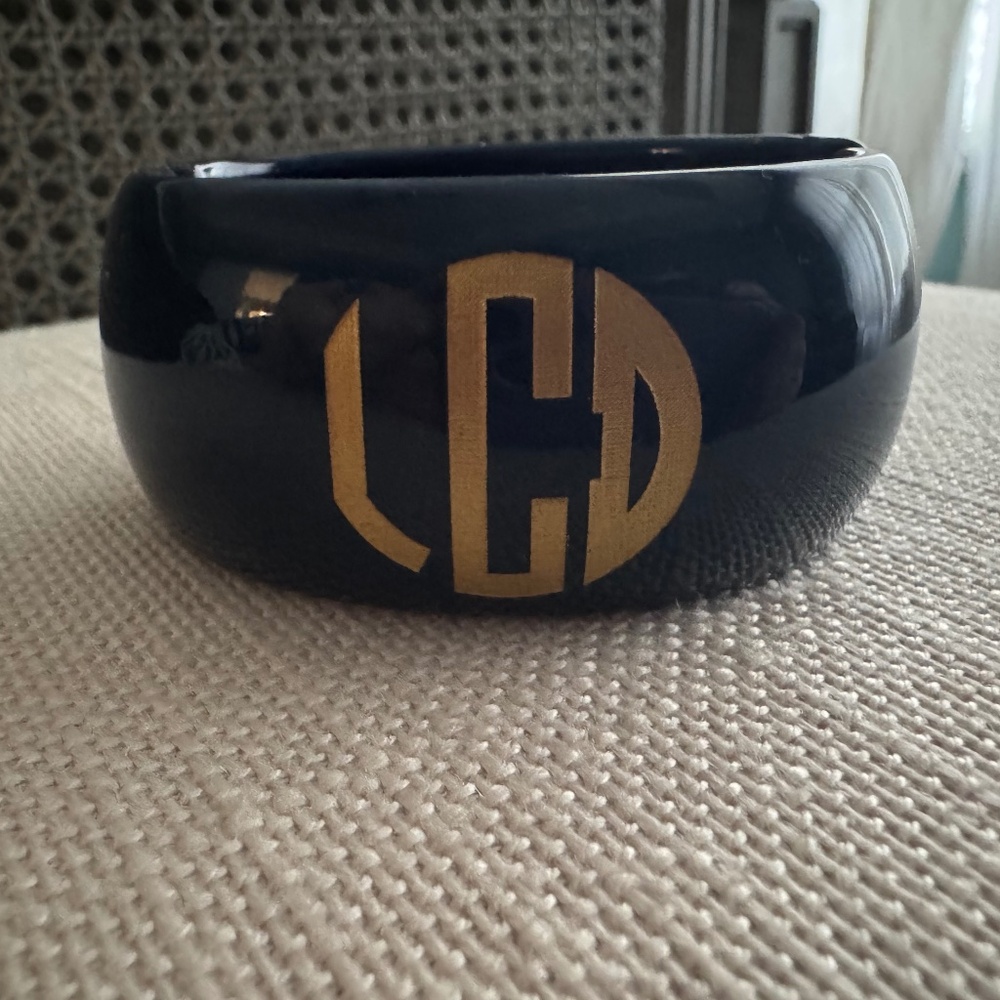 LCD Monogrammed Navy Cuff